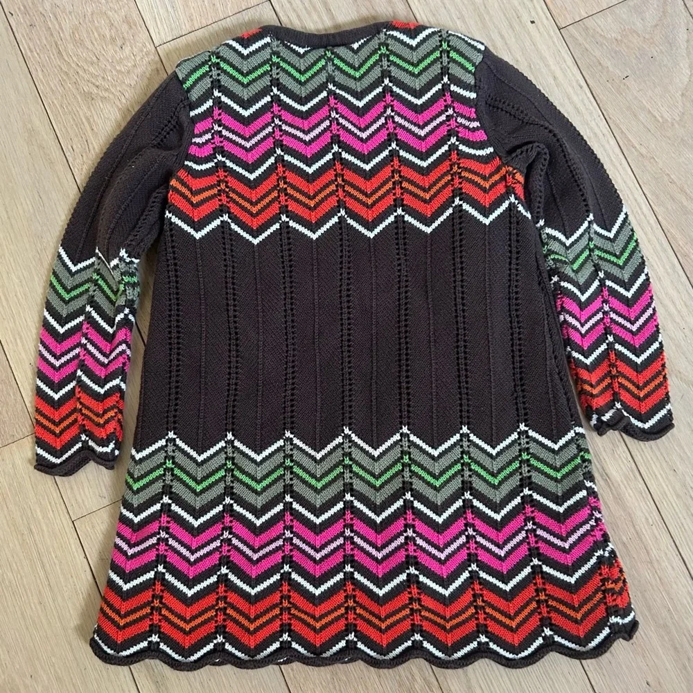 Hanna Andersson Multicolor Chevron Knit dress‎ 3t
